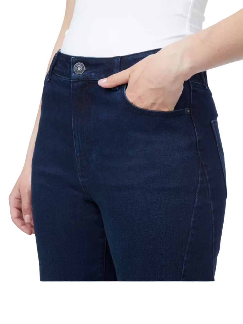 Hudson Women's Seamed Wide Leg Medium Wash Jeans NWT Size 16 - Picture 4 of 12